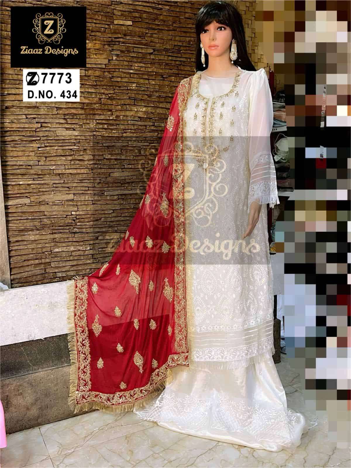 ZIAAZ 434 BY ZIAAZ DESIGNS FANCY DESIGNER GEORGETTE PAKISTANI DRESS